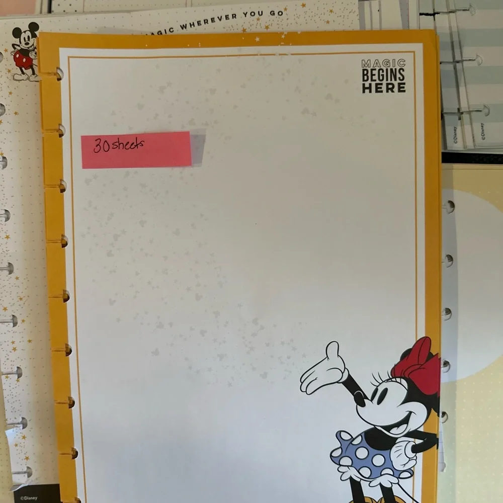 Happy Planner Mickey & Minnie Mouse Classic Size paper Bundle
